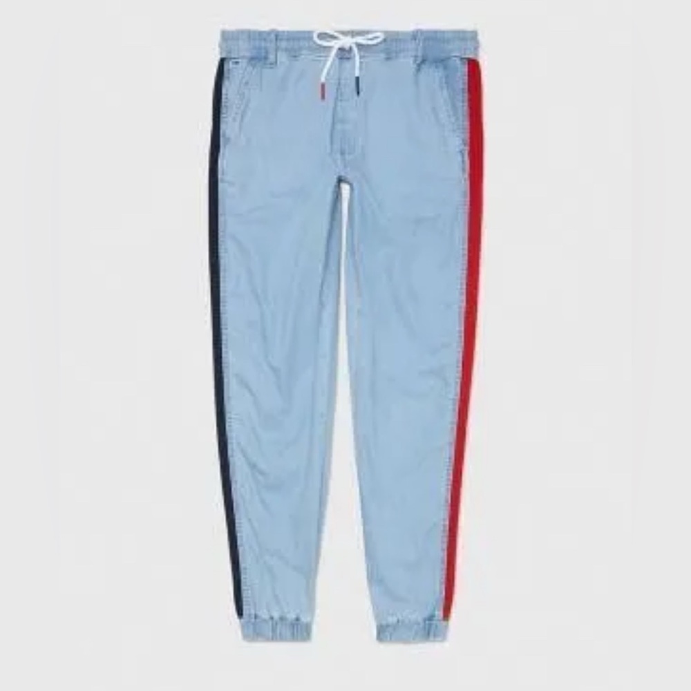 Tommy Hilfiger Women's Colorblock Logo Jogger Light Wash - XL NWT